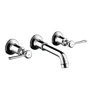 Axor Montreux, Смеситель для раковины на3 отверстия, с рычаговымирукоятками, СМ, внешняя часть, цвет: хром