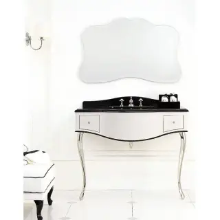 Devon&Devon Audrey Комплект мебели, ножки: светлое золото, 111х57,5хh89,5/99,5см., напольный, цвет: белый/черный