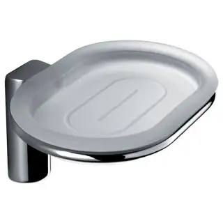 Colombo Luna Мыльница подвесная, цвет: хром/матовое стекло