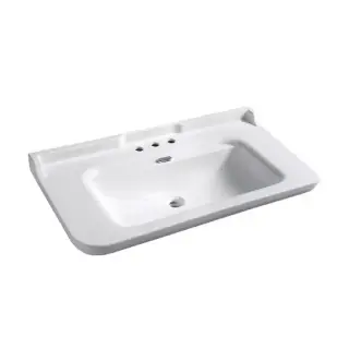 Kerasan Waldorf Раковина 120х55 см, 3 отв., керамическая, цвет: белый/хром