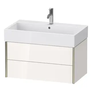 Duravit XViu Тумба подвесная 78.4x45.4x39.7см, с раковиной, 2 ящика, цвет: белый глянцевый/champagne matt