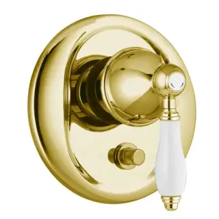 Fima Carlo Frattini Herend Смеситель для душа, встраиваемый, на 2 выхода, цвет: золото