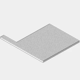 Effegibi Набор напольных дорожек BodyLove S, правый угол, цвет: хемлок