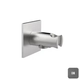 Almar Вывод из стены с держателем для душевой лейки, цвет: Gun Metal Brushed PVD