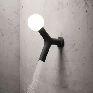 Antonio Lupi Apollo Верхний душ Ø45 мм., с LED подсветкой, настенный монтаж, цвет: черный матовый