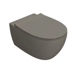 Globo 4ALL Унитаз подвесной БЕЗОБОДКОВЫЙ 54x36см, с системой скрытого крепежа, цвет Agata