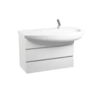 Laufen Alessi One Тумба с раковиной, 90х50см, 2 ящика, подвесная, покрытие LLC, цвет: белый