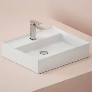 Artceram Scalino Раковина накладная 55х48см, с 1 отв., без слив перелива, цвет: белый  матовый