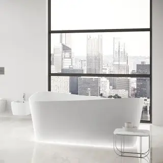 Novellini Infinitive Ванна отдельностоящая 170х75х70см,, с донным клапаном click-clack, novotech, цвет: белый матовый