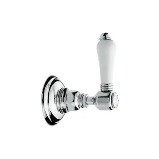 Nicolazzi Запорный вентиль 3/4&quot;, с ручкой: белая, цвет: хром