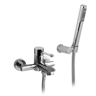 Nicolazzi Leva Arena Смеситель для ванны на 2 отверстия, с душевой лейкой, цвет: хром