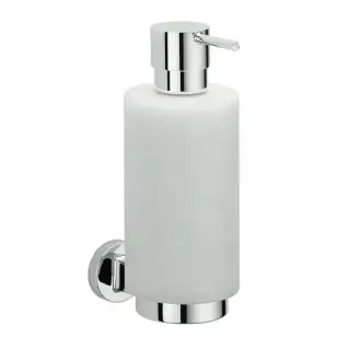 Colombo Nordic Дозатор для жидкого мыла, подвесной, цвет: хром/матовое стекло