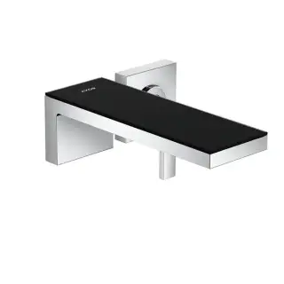 Axor MyEdition Смеситель для раковины, настенный, на 2 отв, излив 245мм., внешняя часть, цвет: хром/черное стекло