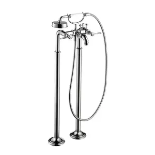 Axor Montreux, Смеситель для ванны, с двумя рычаговыми рукоятками, напольный, внешняя часть, цвет: хром