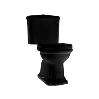 Kerasan Retro Унитаз 72х38.5см., моноблок, слив в стену, цвет: черный/хром