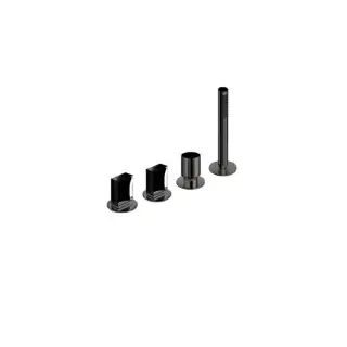 Fantini Venezia In Смеситель для ванны, набортный, 4 отв., без излива, цвет: Matt Gun Metal PVD