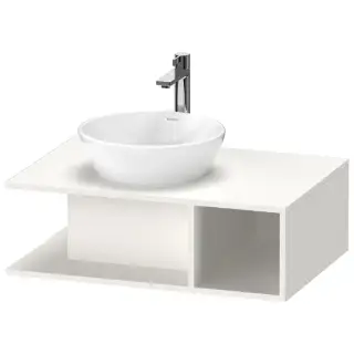 Duravit D-Neo Тумбочка подвесная компакт 80x55х26 см., раковина, 1 открытое отделение на правой стороне, цвет: белый высокоглянцевый