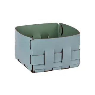 Colombo Adj Корзинка Mini Bottega, 19x19H13 см, цвет: небесный/эвкалипт