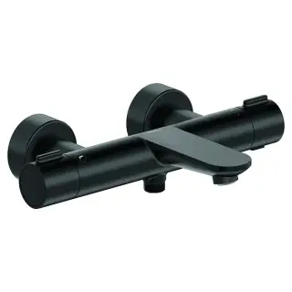 Duravit Wave Смеситель для ванны, настенный, термостатический, цвет: черный матовый