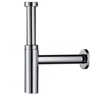 Hansgrohe дизайнерский сифон, 11/4’трубка 140мм, розетка 70мм,накладка на вентиль регулировка