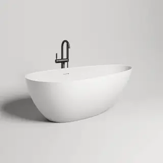 Salini Paola Bassa Ванна отдельностоящая 172х82.7х57.8cм,&quot;Up&Down&quot;, сифон, слив-перелив, S-Stone, цвет: белый матовый