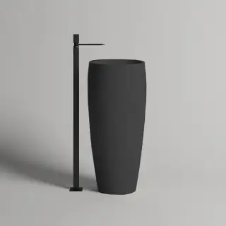 Salini Armonia 203 Раковина напольная 47х47х90cм., без отв., без перелива, донный клапан &quot;Up&Down&quot;, материал: S-Stone, цвет: RAL9011