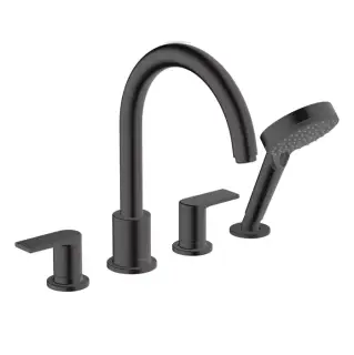 Hansgrohe Vernis Blend Смеситель на край ванны, на 4 отв, цвет: матовый черный