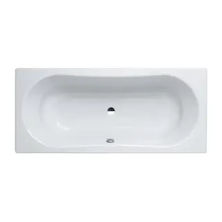 Laufen Thallium Ванна встраиваемая, 180x80см., прямоугольная, с центральным выпуском, шумоизоляционное покрытие, эмалированная сталь (3,5 мм), с отверстиями для ручек, цвет: белый