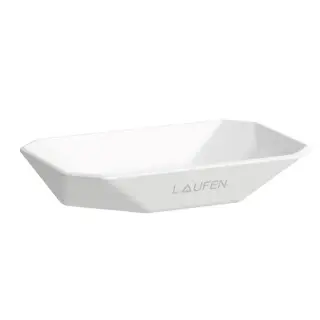Laufen Home collection Керамическая мыльница 130х85х25 мм TRIO DISH, настольная, цвет: белый