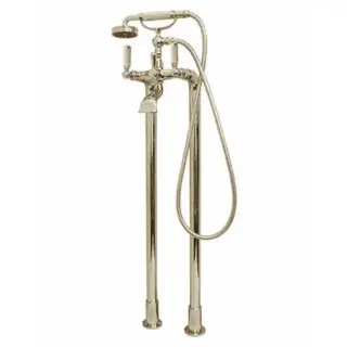 Bossini Liberty Смеситель для ванны, напольный, высота 890 мм, душ лейка Liberty шланг латунь, 150 см ½”FF,  цвет: никель матовый