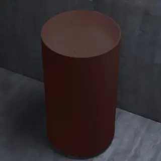 Salini Armonia Раковина накладная 45х45х85см, без отв. под смес, без перелива, материал: S-Stone, цвет: RAL8015