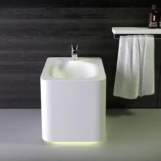 KNIEF Shine Биде напольное 58х39х41 см, с 1 отв под смеситель, цвет: белый