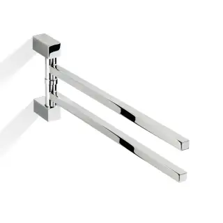 Decor Walther Corner HTH2 Полотенцедержатель поворотный 39.8см, двойной, подвесной, цвет: хром