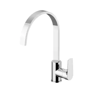 Gattoni H2Omix3000 Смеситель для кухни высокий 364 мм, поворотный излив 220 мм, цвет: хром