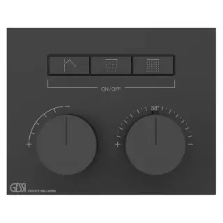 Gessi Hi-Fi Термостат для душа, с включением до 3 источников одновременно, внешняя часть, цвет: black XL