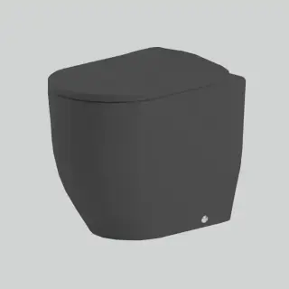 Artceram Monet Унитаз напольный 36х52см., приставной Rimless, цвет: черный матовый