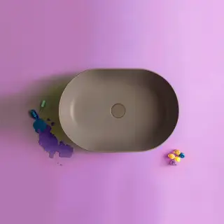 Globo T-Edge Раковина-чаша 54х36 см, без отв., на столешницу, цвет: Castagno