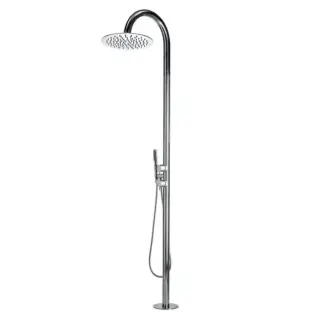 Bossini Tetis Душевая колонна напольная, h2285 мм, верхний душ Ø300 мм, 2 прогрессивных смесителя, цвет: хром