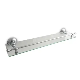 Nicolazzi Cristallo Di Rocca Полочка стеклянная 60 см, подвесной, цвет: хром