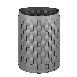 Colombo Adj Круглая корзина Bottega D40хH57см., напольная, цвет: серый/черный