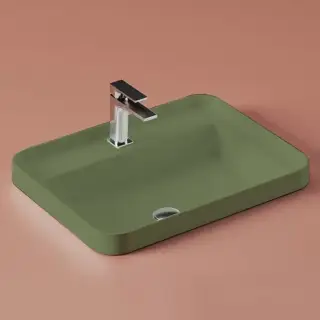 Artceram Fuori Scala Раковина встраиваемая 60х45 см, 1 отверстие, цвет: salvia