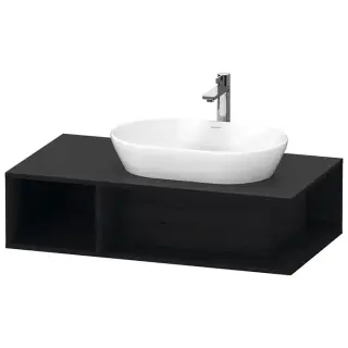 Duravit D-Neo Тумбочка подвесная компакт 100x55х26 см., раковина, 1 открытое отделение на левой стороне, цвет: Black Oak