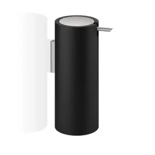 Decor Walther Black Stone WSP Дозатор для мыла, подвесной, цвет: черный матовый / сталь матовая