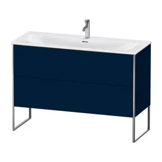 Duravit XSquare Тумба с раковиной 121х59.2x47.8см., напольная, 2 яшика, встроенные ножки с регулировкой по высоте, цвет: Night Blue SaM