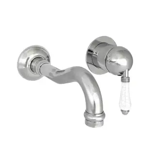 Nicolazzi P.m. Blanc A Cмеситель для умывальника однорычажный, встраиваемый, излив: 175мм, ручки состаренная керамика, цвет: хром