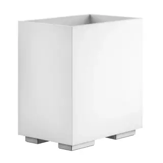 Gessi Rettangolo Корзина для мусора, напольная, цвет: хром/белый