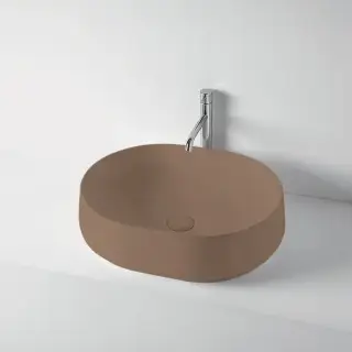 Kerasan F10 Раковина накладная 56х44см, без отв., цвет: bruno Matt