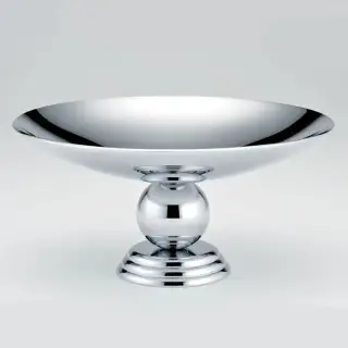 THG Marquise porcelaine blanche Мыльница металлическая, ø15см., настольная, цвет: хром/платина/белый фарфор