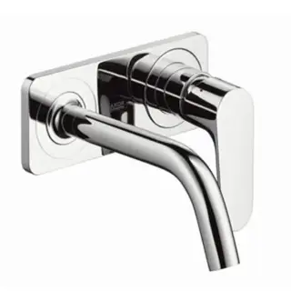 Axor Citterio M, Смеситель для раковины, однорычажный, с панелью и изливом 167 мм, настенный монтаж, СМ, внешняя часть, цвет: хром