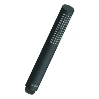 Duravit Душ-цилиндр, соединительная резьба 1/2“, силиконовые накладки для упрощения очистки, Режим душа: Дождевая, 197 мм, цвет: черный матовый